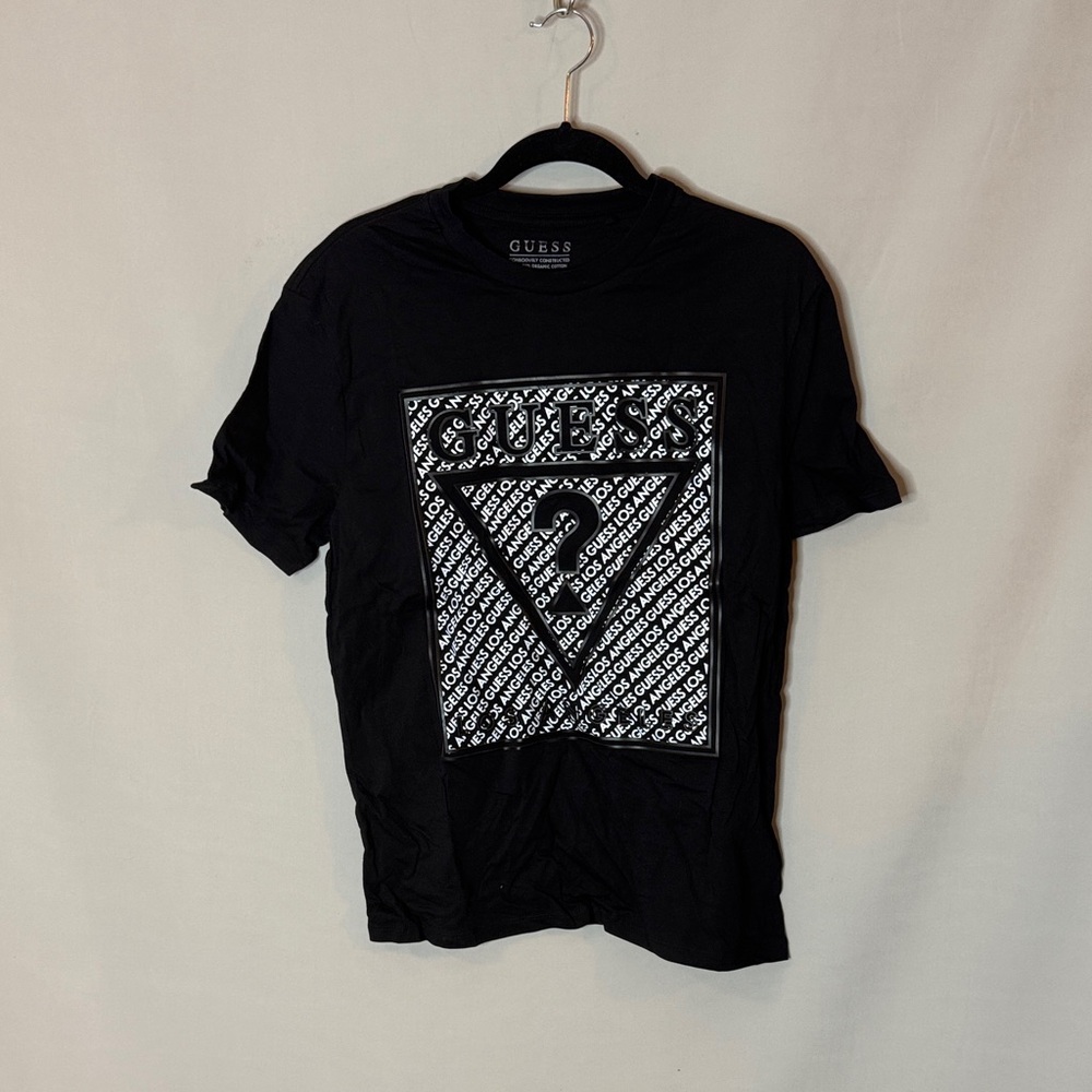 GUESS Black and White Logo T-Shirt